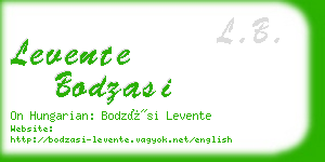 levente bodzasi business card